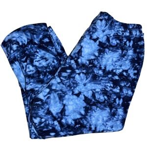 Woman Within Tie Dye Blue Capri Pants Size M